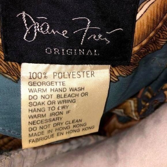 Diane Freis Original Georgette Dress Womens Braid Work Pleated Scarf Vintage - Picture 4 of 16